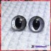 1 Pair  Hand Painted Brushed Silver Cat Eyes Safety Eyes Plastic Eyes